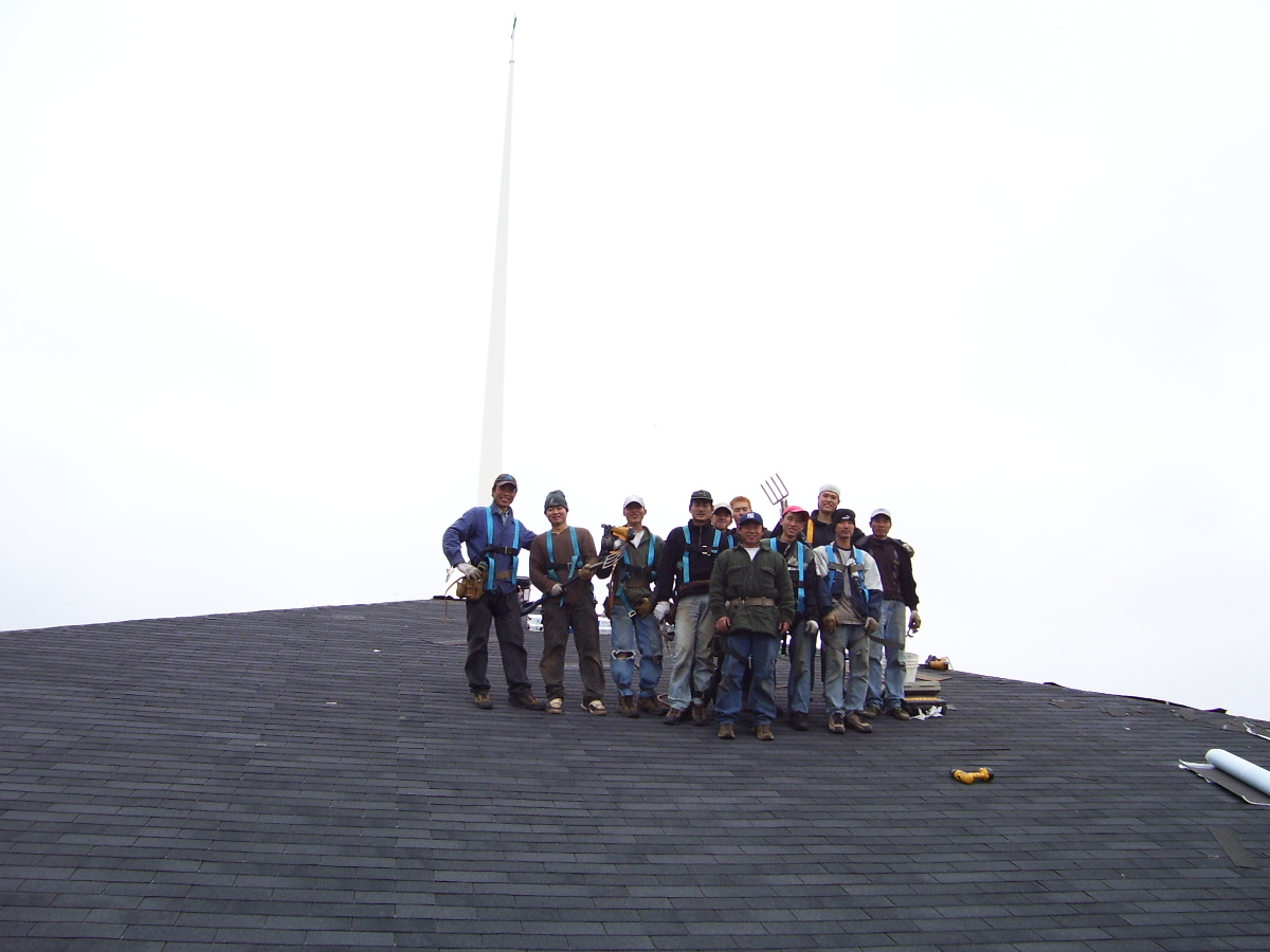 Completed roofing project